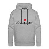 Hoodie "I Love Düsseldorf" Dark Edition - heather grey