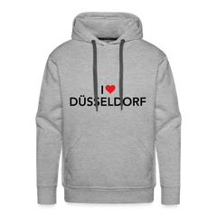 Hoodie "I Love Düsseldorf" Dark Edition - heather grey