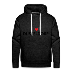 Hoodie "I Love Düsseldorf" Dark Edition - charcoal grey