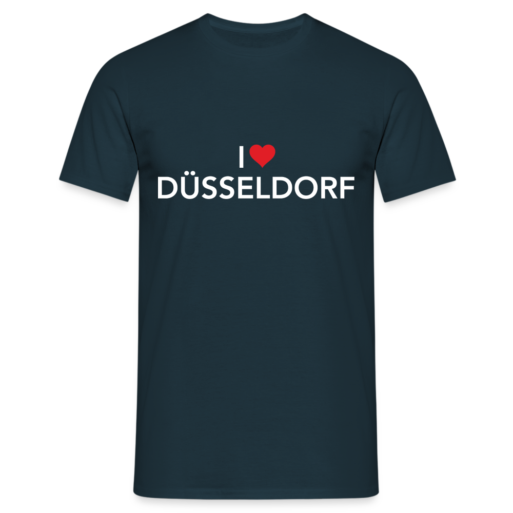 T-Shirt "I Love Düsseldorf" Bright Edition - navy