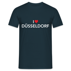 T-Shirt "I Love Düsseldorf" Bright Edition - navy