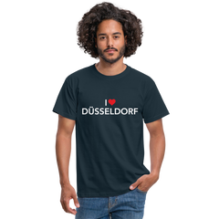 T-Shirt "I Love Düsseldorf" Bright Edition - navy