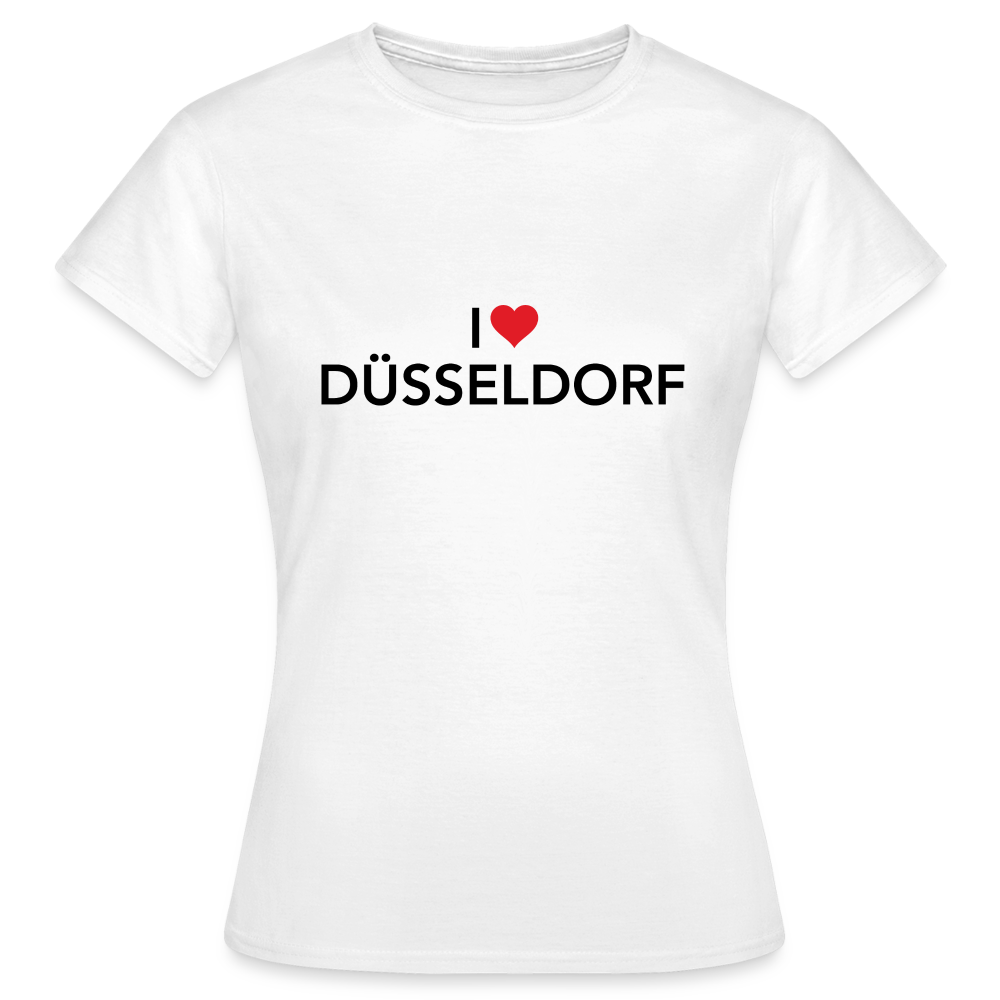 T-Shirt Ladies "I Love Düsseldorf" - white