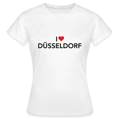 T-Shirt Ladies "I Love Düsseldorf" - white