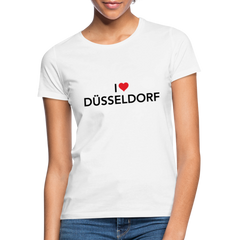 T-Shirt Ladies "I Love Düsseldorf" - white