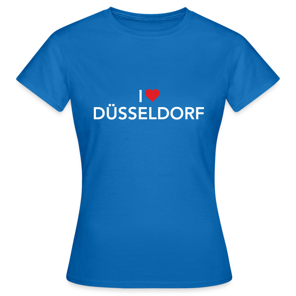 T-Shirt Ladies "I Love Düsseldorf" Bright Edition - royal blue