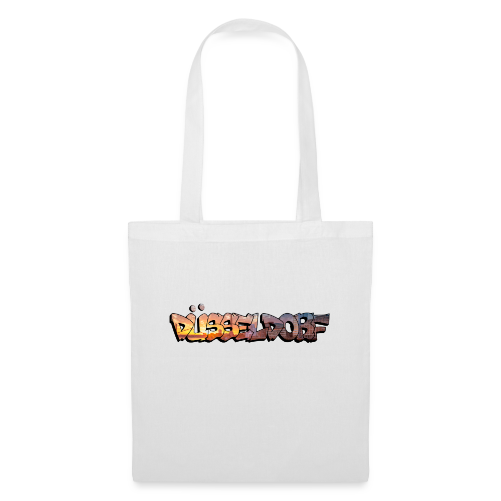 Tote Bag Düsseldorf "Skyline Sunset" - white