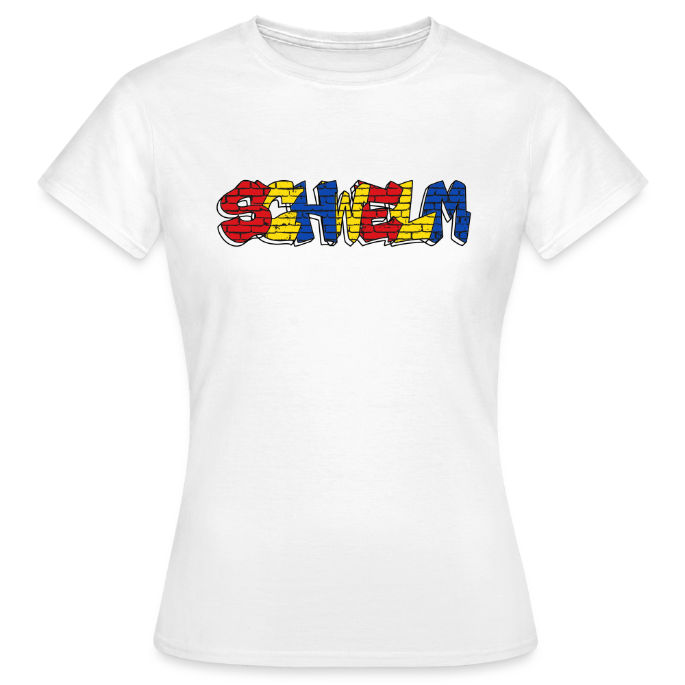 T-Shirt Ladies "Graffiti" Wappen Schwelm - white