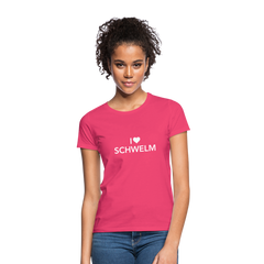 T-Shirt Ladies I Love Schwelm "Pink & Red Edition" - azalea