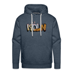 Hoodie Köln "Skyline Sunset" - heather denim