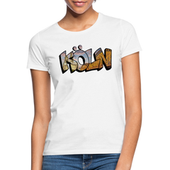 T-Shirt Ladies Köln "Skyline Sunset" - white