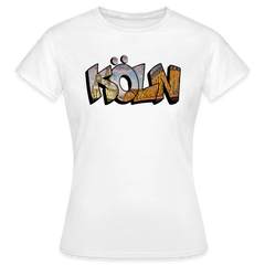 T-Shirt Ladies Köln "Skyline Sunset" - white