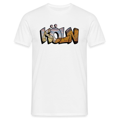 T-Shirt Köln "Skyline Sunset" - white