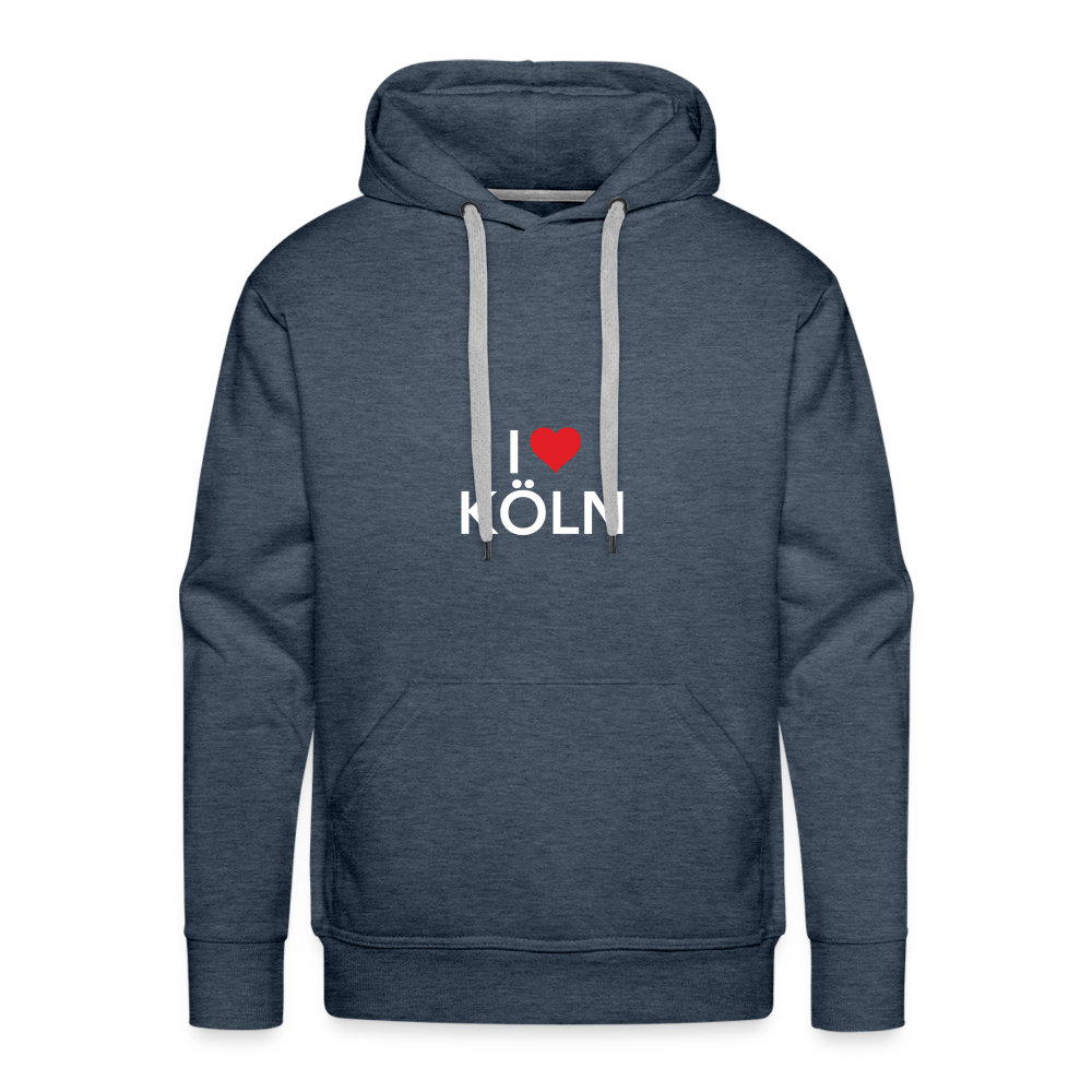 Hoodie "I Love Köln" Bright Edition - heather denim