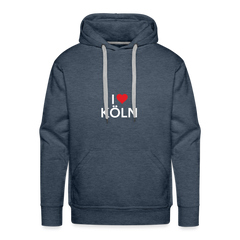 Hoodie "I Love Köln" Bright Edition - heather denim