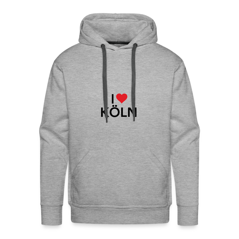 Hoodie "I Love Köln" Dark Edition - heather grey