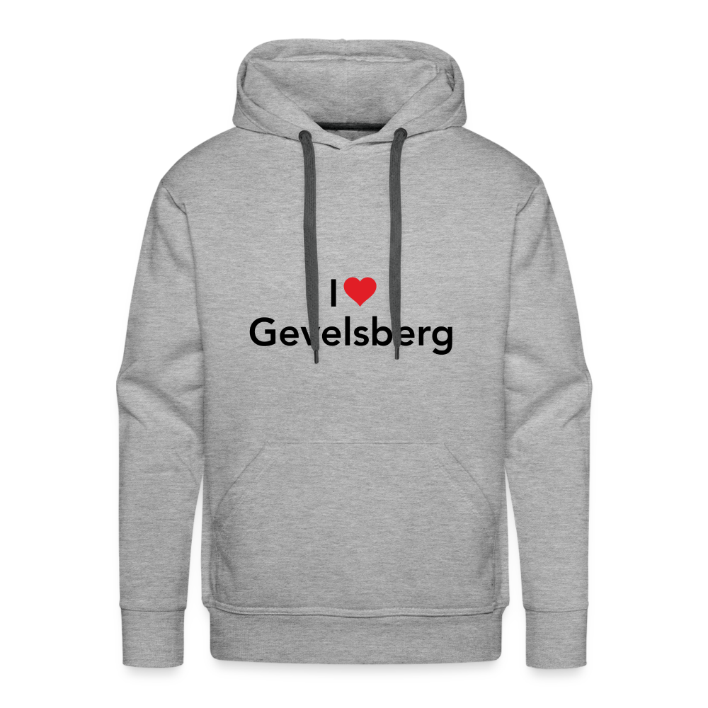 Hoodie "I Love Gevelsberg" Dark Edition - heather grey