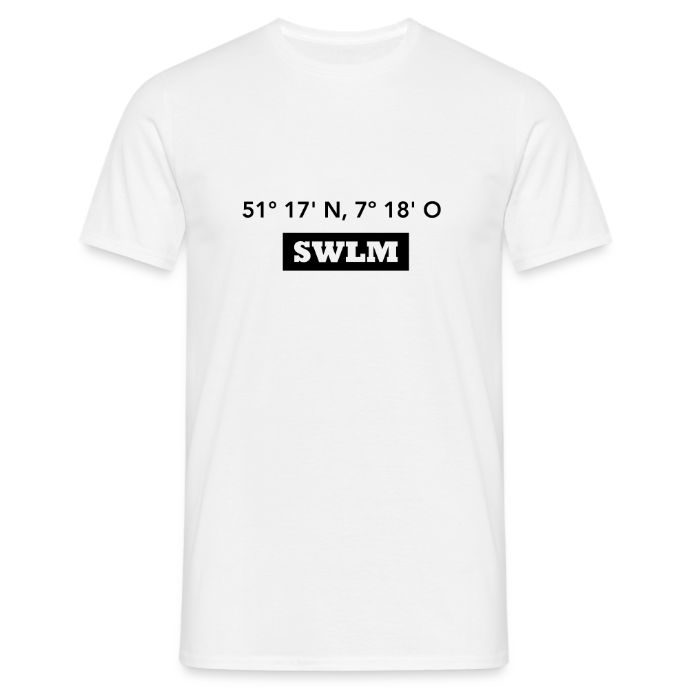 T-Shirt Schwelm "SWLM GPS" - white