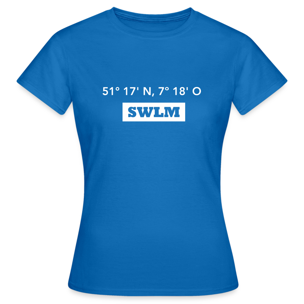 T-Shirt Ladies Schwelm "SWLM GPS" Bright Edition - royal blue