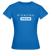 T-Shirt Ladies Schwelm "SWLM GPS" Bright Edition - royal blue