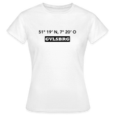 T-Shirt Ladies Gevelsberg "GVLSBRG GPS" - white