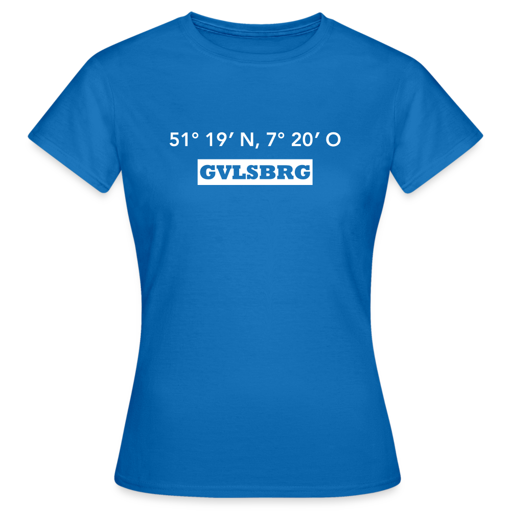 T-Shirt Ladies Gevelsberg "GVLSBRG GPS" Bright Edition - royal blue