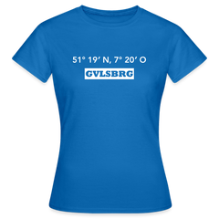 T-Shirt Ladies Gevelsberg "GVLSBRG GPS" Bright Edition - royal blue