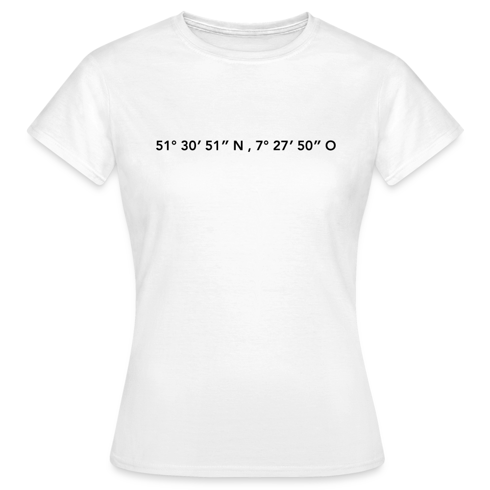 T-Shirt Ladies Dortmund "GPS" - white