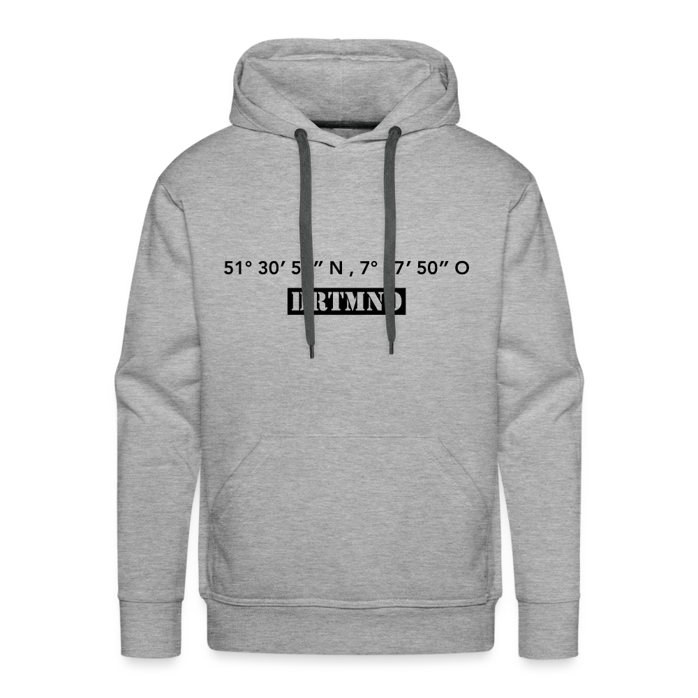 Hoodie Dortmund "DRTMND GPS" Dark Edition - heather grey