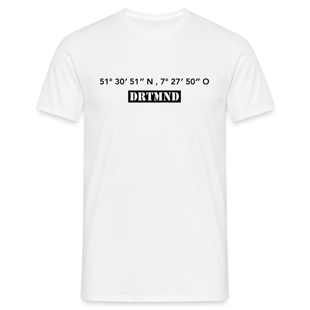 T-Shirt Dortmund "DRTMND GPS" - white