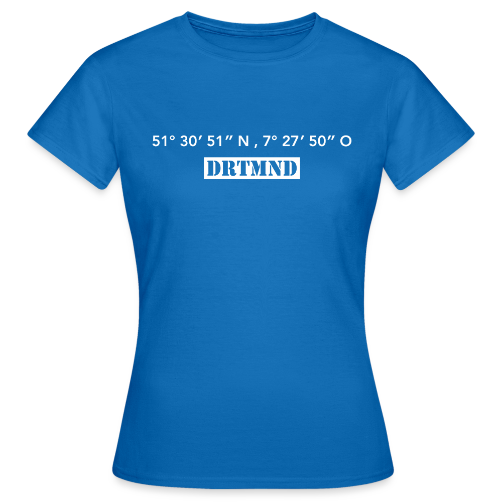 T-Shirt Ladies Dortmund "DRTMND GPS" Bright Edition - royal blue