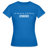 T-Shirt Ladies Dortmund "DRTMND GPS" Bright Edition - royal blue