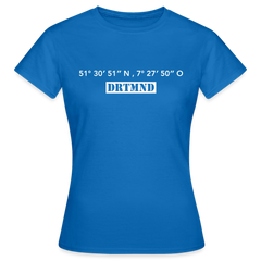 T-Shirt Ladies Dortmund "DRTMND GPS" Bright Edition - royal blue