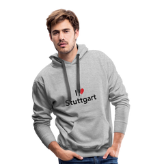 Hoodie "I Love Stuttgart" Dark Edition - heather grey