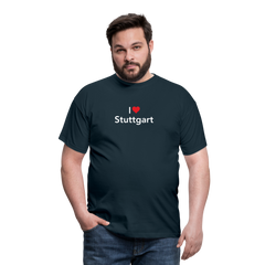 T-Shirt "I Love Stuttgart" Bright Edition - navy