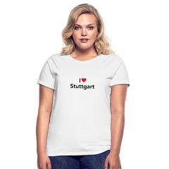 T-Shirt Ladies "I Love Stuttgart" - white