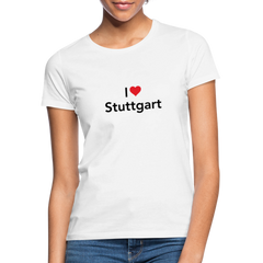 T-Shirt Ladies "I Love Stuttgart" - white