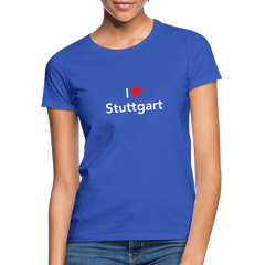 T-Shirt Ladies "I Love Stuttgart" Bright Edition - royal blue