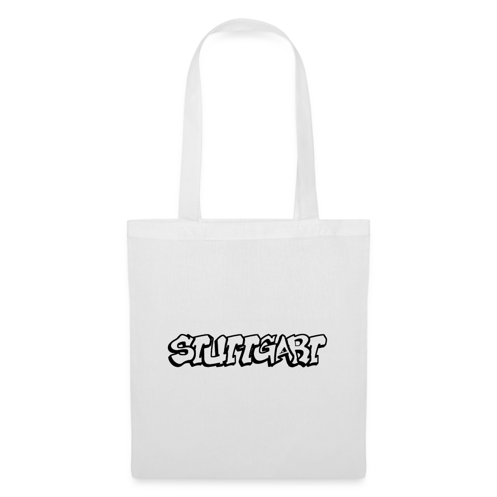 Tote Bag Stuttgart "Graffiti Black" - white