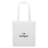 Tote Bag "I Love Stuttgart" Bright Edition - white