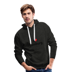 Hoodie "I Love Hamburg" Dark Edition - charcoal grey