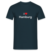 T-Shirt "I Love Hamburg" Bright Edition - navy