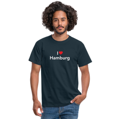 T-Shirt "I Love Hamburg" Bright Edition - navy