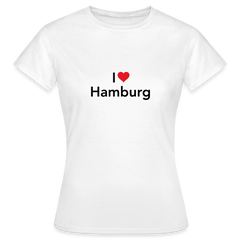 T-Shirt Ladies "I Love Hamburg" - white