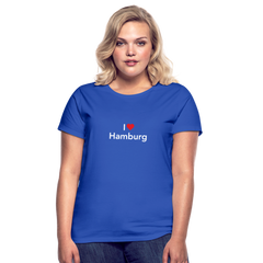 T-Shirt Ladies "I Love Hamburg" Bright Edition - royal blue