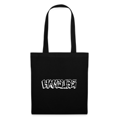 Tote Bag Hamburg "Graffiti White" - black