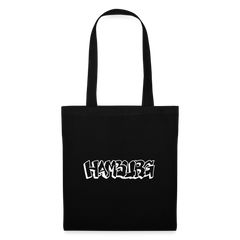 Tote Bag Hamburg "Graffiti White" - black