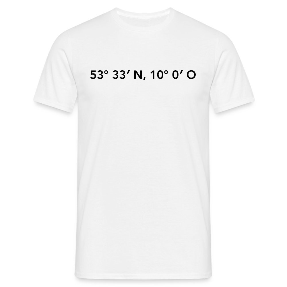 T-Shirt Hamburg "GPS" - white