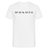 T-Shirt Hamburg "GPS" - white