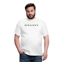 T-Shirt Hamburg "GPS" - white